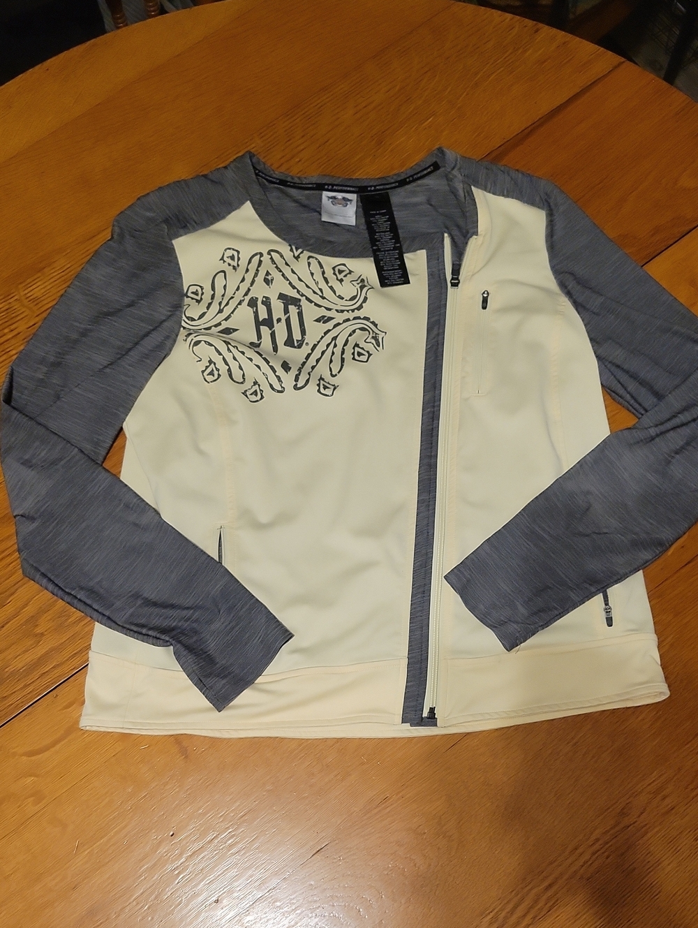 Harley-Davidson Gray Heather H-D Performance Crew Neck Top